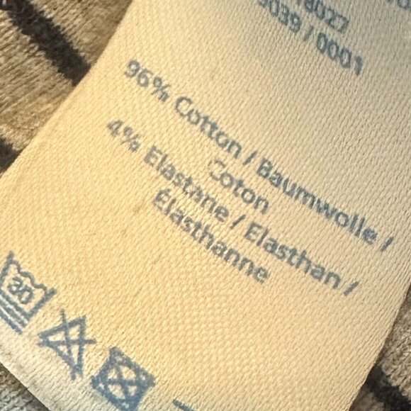 Boden Janie Stripe A-Line Dress Navy Grey Pockets 3/4 Sleeves Size 10L Women's - Picture 12 of 12